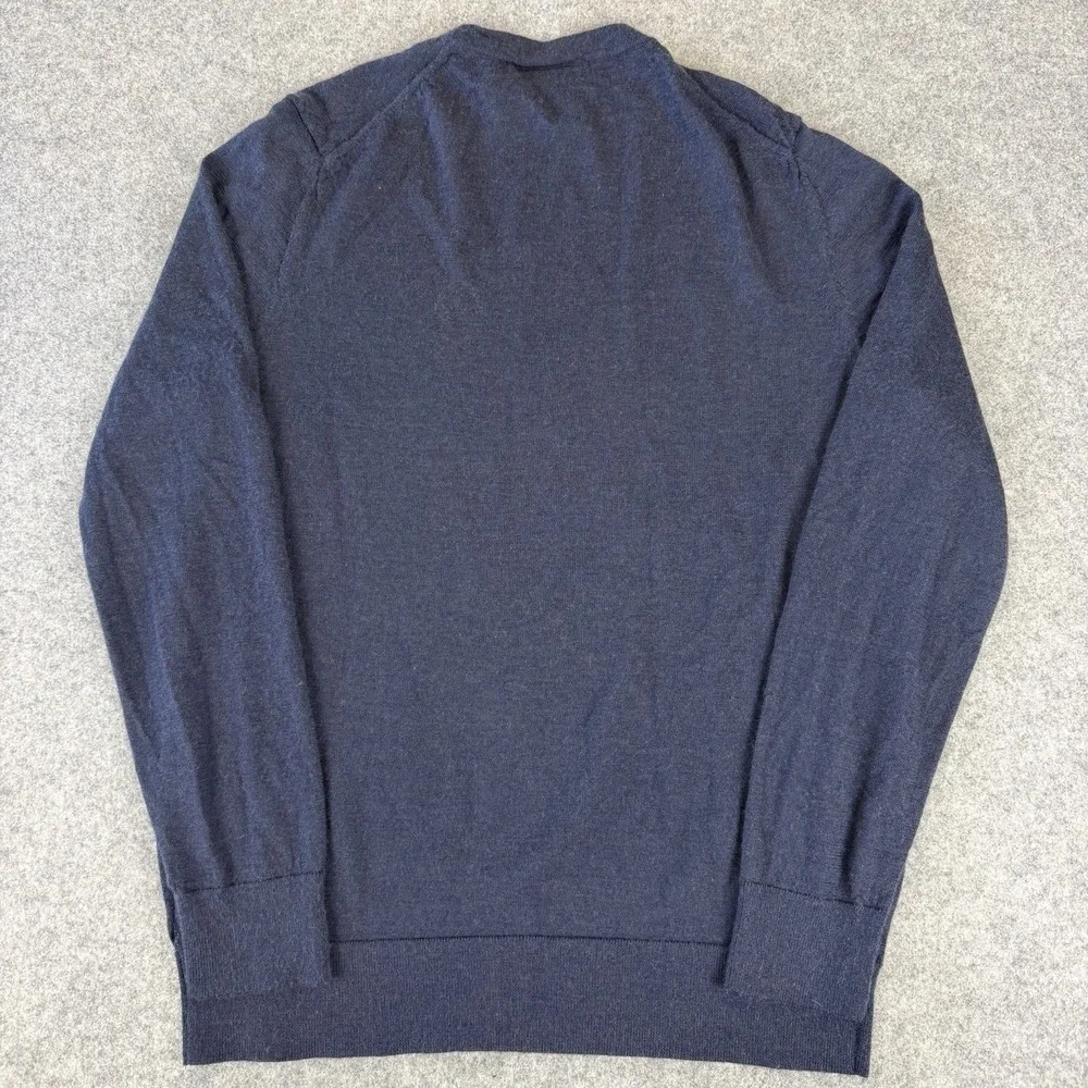 Banana Republic Merino Wool Sweater Navy Blue Crew Neck Men's Size M